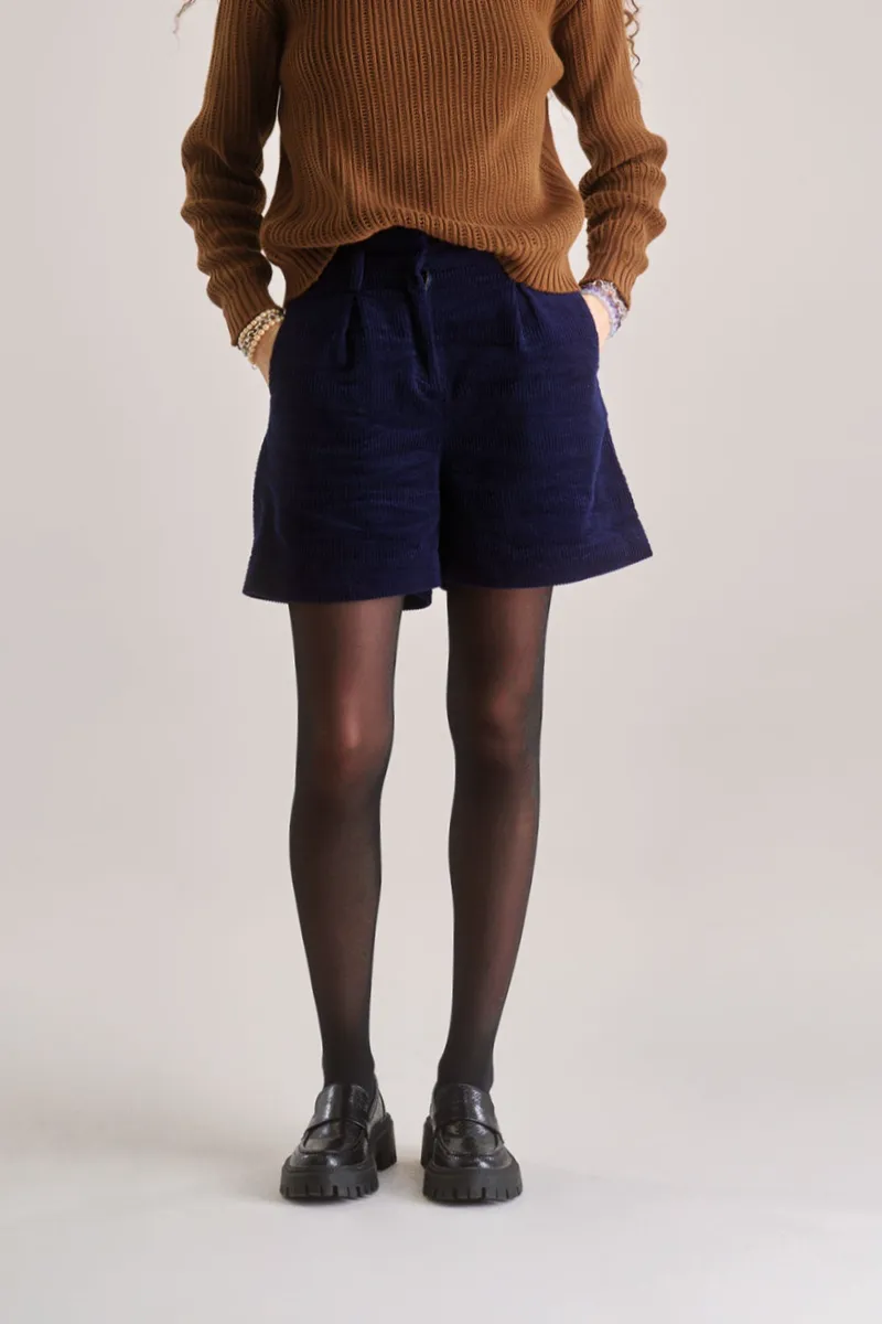 KOMODO KOMODO Damen vegan Shorts Cord Lima Navy, Extra dunkelblau, – Produktbild 2 von 2