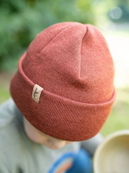 FUXBAU FUXBAU Kinder Merino Kork Beanie, Natural, – Produktbild 4 von 4