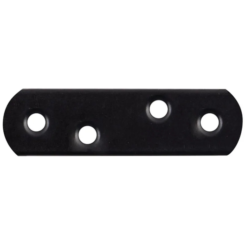 Alberts ALBERTS Flachverbinder mit abgerundeten Enden, verzinkt, schwarz, BxH 16x57 mm – Produktbild 1 von 1