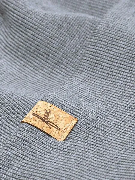 FUXBAU FUXBAU Merino Kork Beanie, Graumeliert, – Produktbild 3 von 4