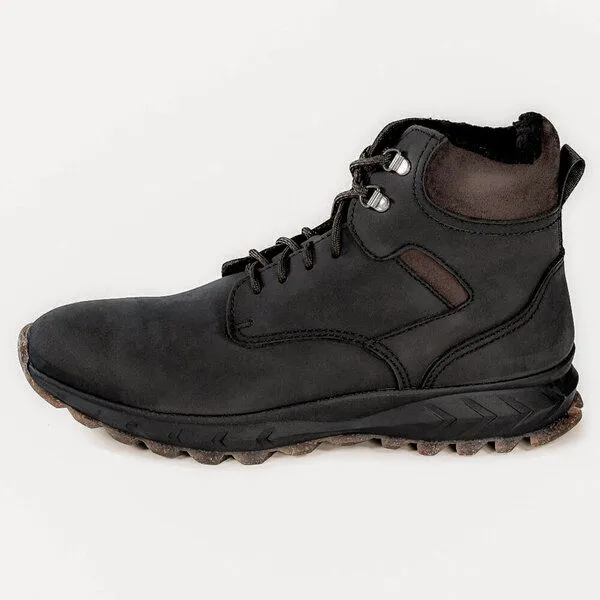 Fairticken Fairticken Gefütterte vegane Winter Outdoor-Stiefel LOURO Men in Nubuk-Optik, Schwarz, – Produktbild 3 von 4