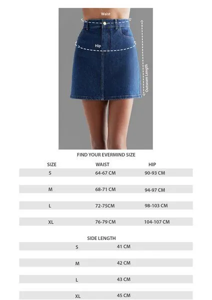 Evermind Evermind Jeansrock - WA2022, Crystal blue, – Produktbild 1 von 4