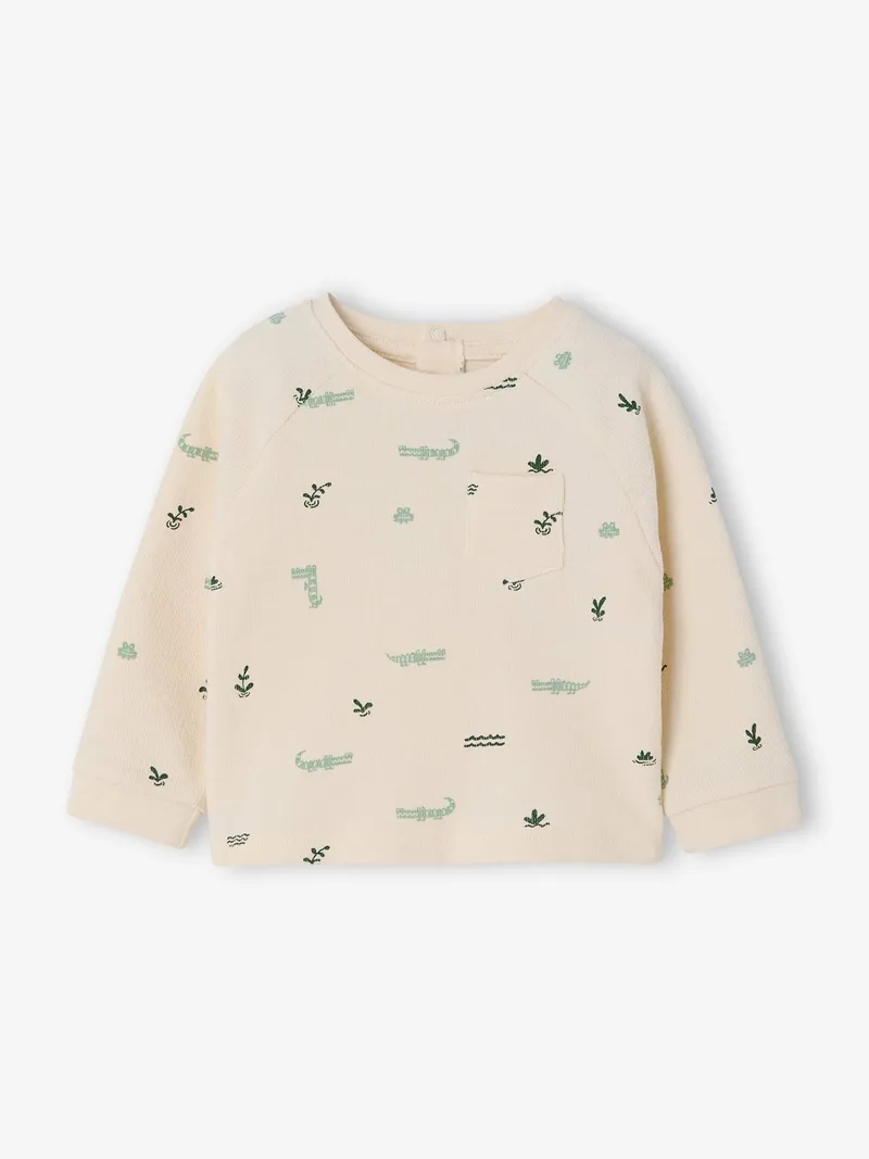Vertbaudet Baby Shirt mit Brusttasche und Druckknöpfen am Rücken vanille, Vanille, – Produktbild 1 von 4