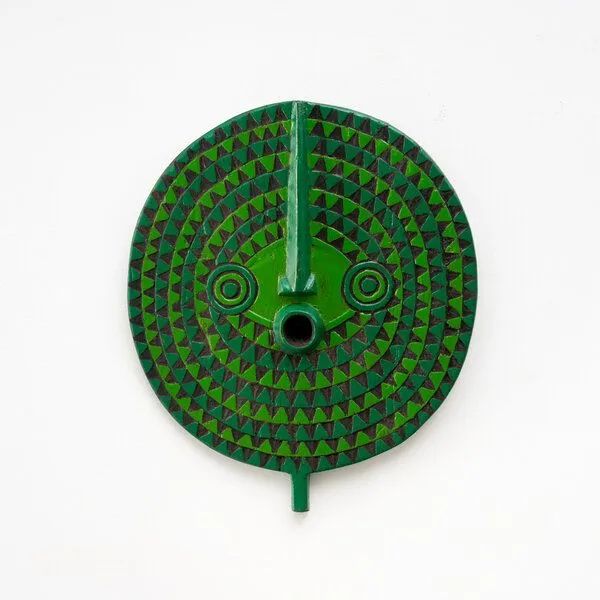 Moogoo Creative Africa Moogoo Creative Africa Sonnenmaske "Masque solaire" aus Burkina Faso | Wanddekoration | verschiedene Größen und Farben | Unikate, Grün, – Produktbild 1 von 1