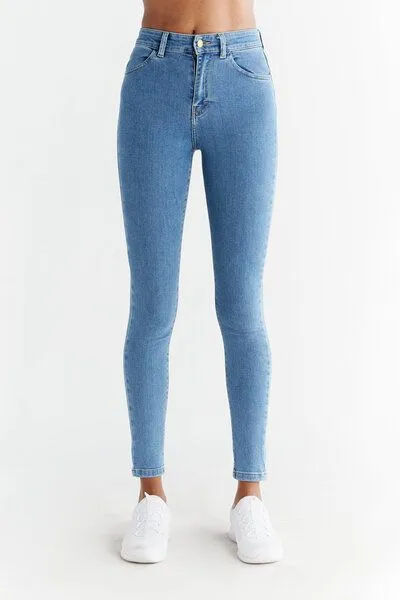 Evermind Evermind W's Skinny Fit-WD1014, Day sky blue, – Produktbild 3 von 5