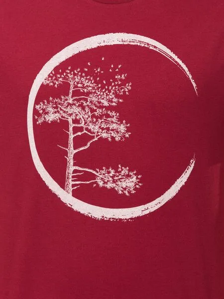 Life-Tree Life-Tree Organic Fairwear Shirt Men "Circle", Burgund, – Produktbild 3 von 4