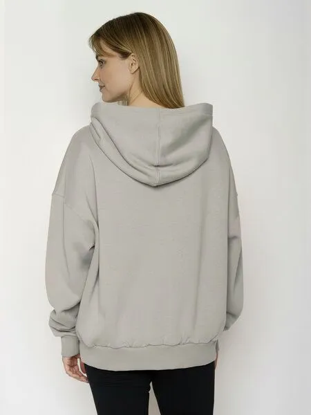 GreenBomb GREENBOMB Cat Walk Mello - Lässiger Hoodie aus Bio-Baumwolle / hochwertiger Print / GOTS / Fair & Vegan, Grau (sandstone), – Produktbild 4 von 4