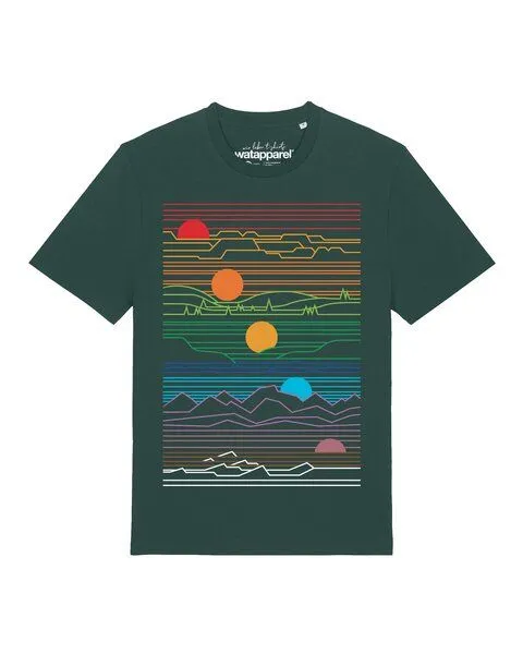 watapparel watapparel T-Shirt Unisex Sun And Moon, Glazed green, – Produktbild 1 von 2