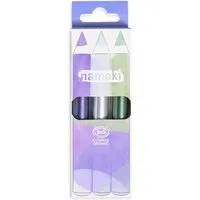 Namaki Kinderschminkstifte Glitzer "Jumbo", 3er-Set Violett, Silber, Grün – Produktbild 1 von 1