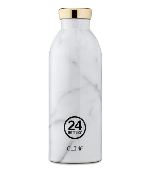 24bottles 24bottles 0,5l Thermosflasche - verschiedene Marmordesigns, Carrara, – Produktbild 1 von 3