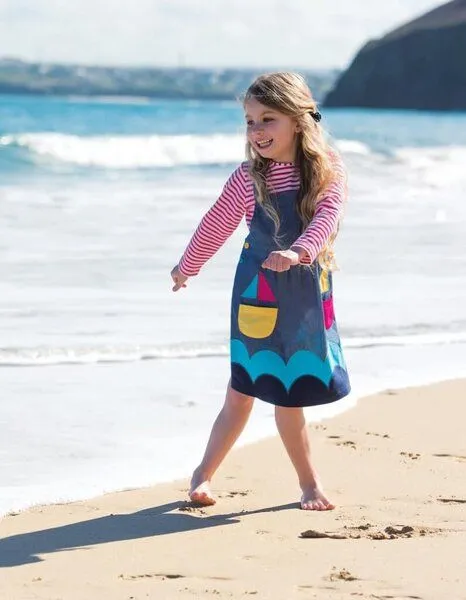 Frugi Frugi Maritimes Langarm-Shirt im pink-weissen Ringellook Louise Stripe Top – Produktbild 2 von 3