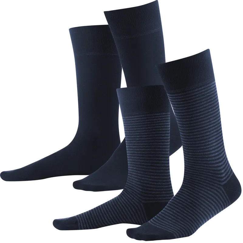 Living Crafts Living Crafts - Unisex Socken, 2er-Pack (98% Bio-Baumwolle; 2% Elasthan), Blau, – Produktbild 2 von 4