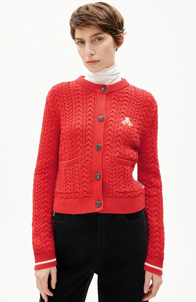 ARMEDANGELS ARMEDANGELS Damen vegan Strickjacke Juliaanas Rot, Rot, – Produktbild 1 von 2