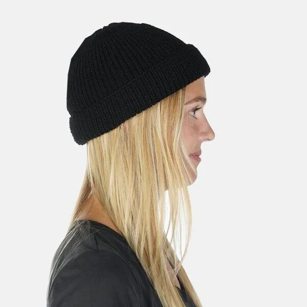 Hanseheld Hanseheld Strickmütze Seebär GOTS Dockermütze Seemannsmütze kurz und flach, Schwarz, – Produktbild 3 von 3