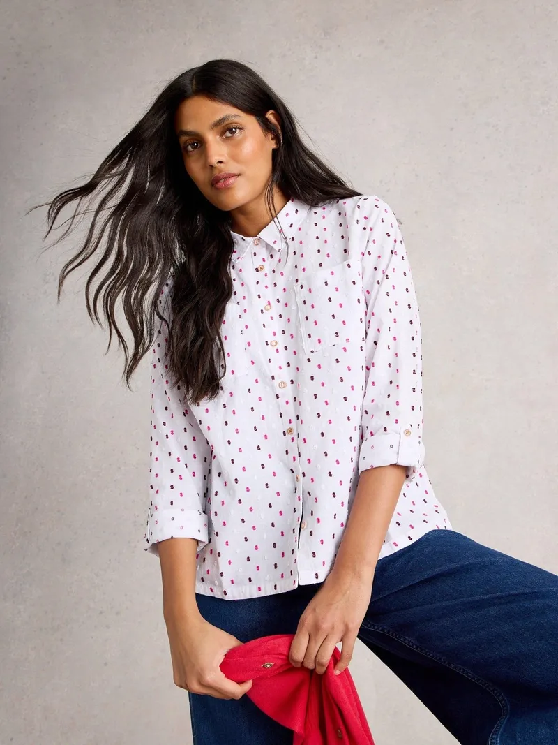 White Stuff Bluse Sophie aus Bio-Baumwolle - 38, Weiß multi, – Produktbild 3 von 4