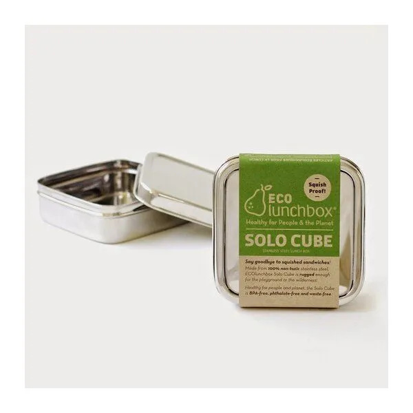 ECOlunchbox ECOlunchbox Solo Cube, quadratische Brotdose aus Edelstahl – Produktbild 2 von 3