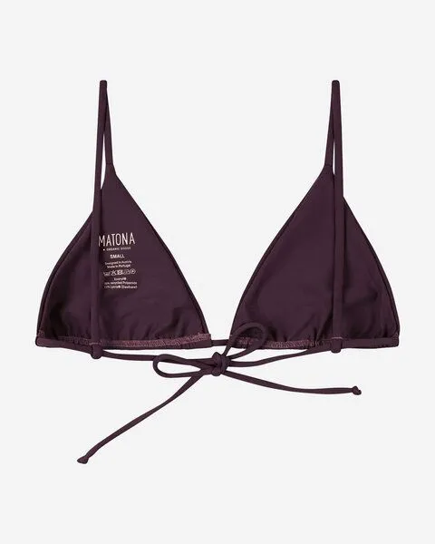 MATONA Matona Bikinioberteil | Triangle Bikini Top | aus Econyl, Aubergine, – Produktbild 4 von 4