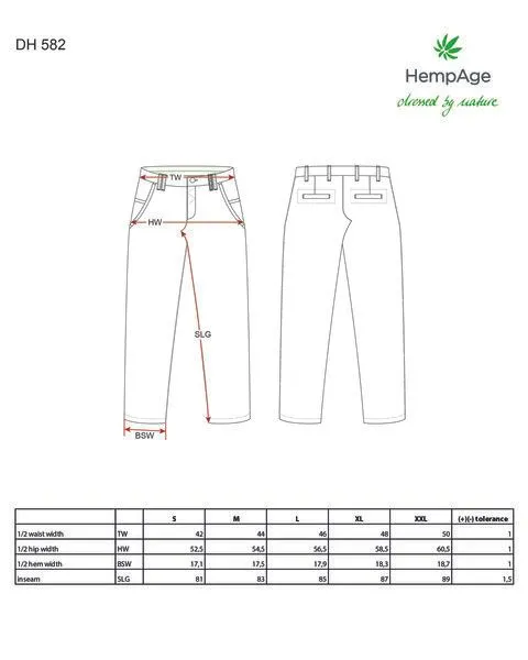 HempAge HempAge Hanf Chino Hose, Weiss (natur), – Produktbild 4 von 4