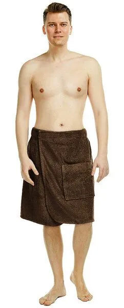 Arus Arus-Saunakilt für Herren aus 100% Bio-Baumwolle, Kastanie, – Produktbild 3 von 4