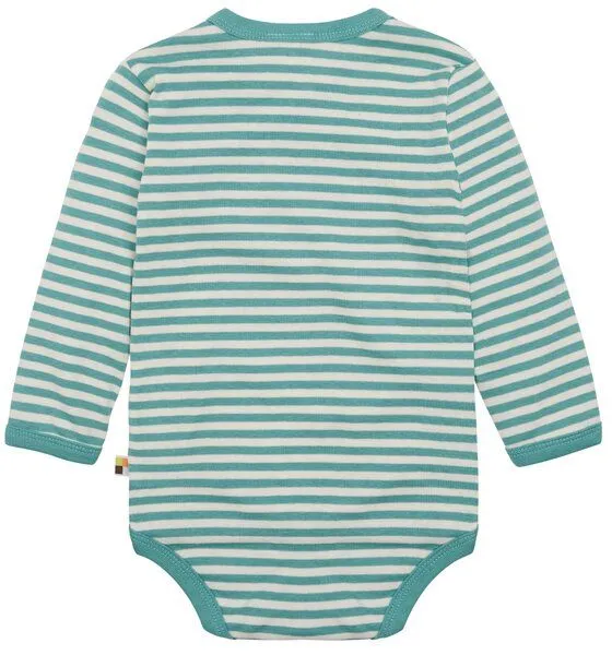 loud + proud loud + proud Babys & Kinder Wickelbody langarm, GOTS-zertifiziert, Oregano (grün), – Produktbild 2 von 2