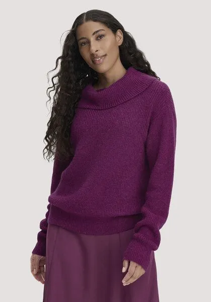 hessnatur hessnatur Pullover Relaxed aus reinem Alpaka, Helles fuchsia, – Produktbild 1 von 4