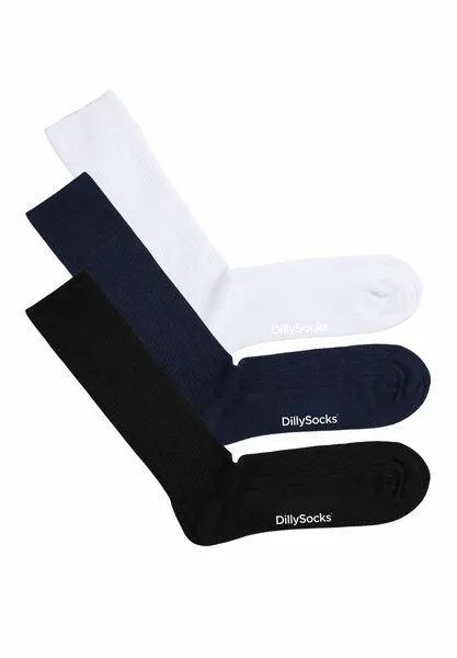 DillySocks DillySocks Socken „Premium Ribbed Collection“, Black - navy - white, – Produktbild 1 von 4
