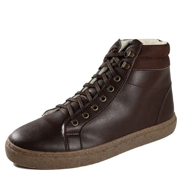 Fairticken Fairticken Shoes gefütterte Winter Hi-Sneaker MERCAN, Cognac (braun), – Produktbild 3 von 4