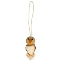 El Puente El Puente Deko-Anhänger "Eule" | Fair Trade & Handmade aus Indien, Natur, – Produktbild 1 von 1