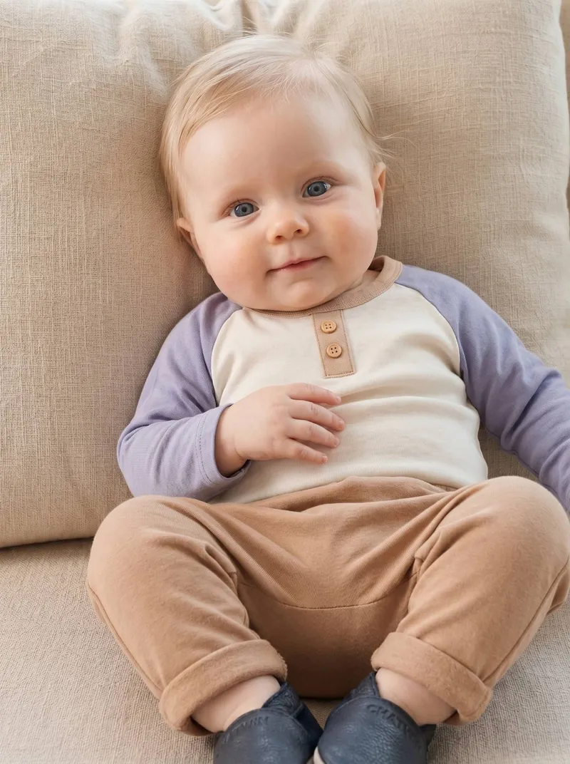 Vertbaudet Baby Sweathose für Neugeborene camel, Camel, – Produktbild 2 von 4
