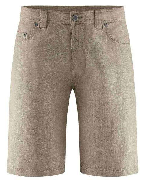 HempAge HempAge 5-Pocket Shorts meliert Hanf/Biobaumwolle, Grit, – Produktbild 1 von 4