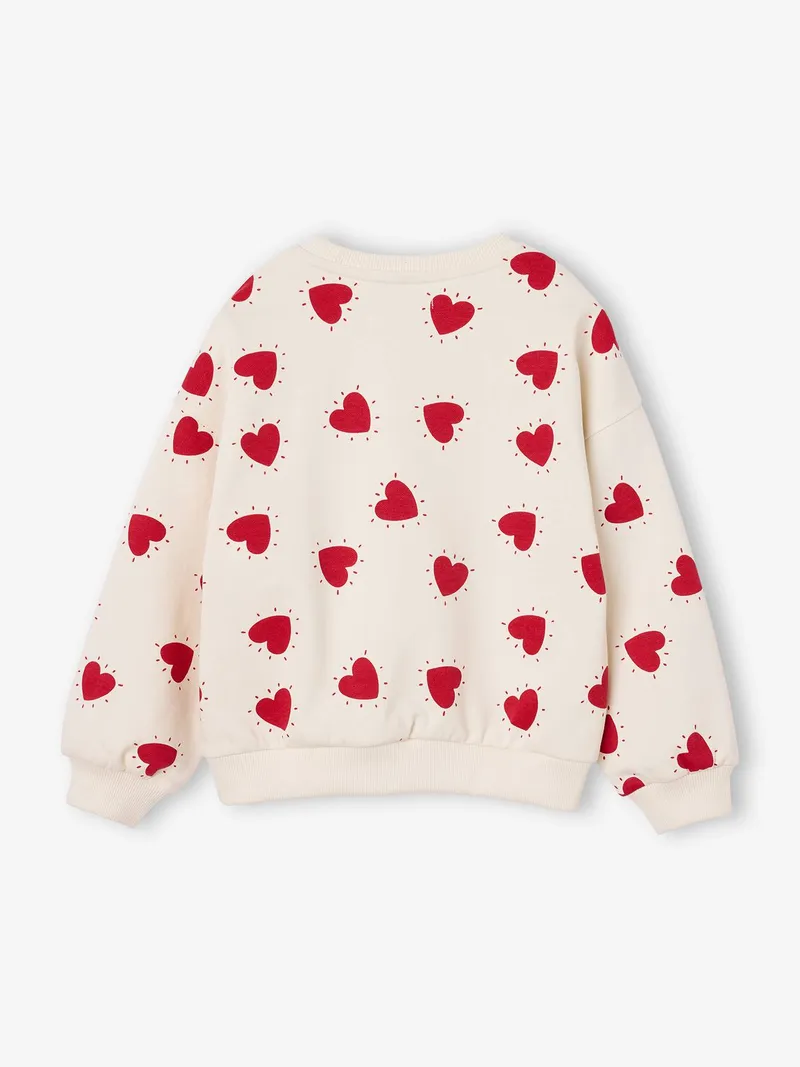 Vertbaudet Bedrucktes Sweatshirt Mädchen elfenbein, Elfenbein, – Produktbild 4 von 4