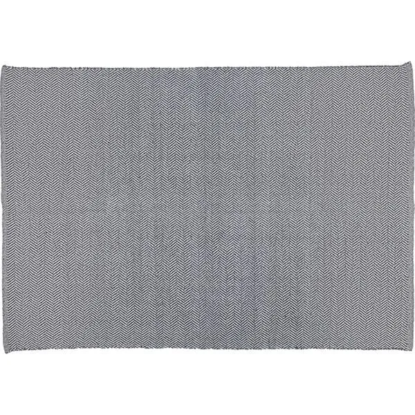 liv interior liv interior Recycelter Baumwollteppich HERRINGBONE, Grau, – Produktbild 1 von 4