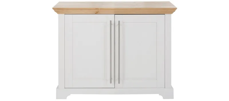 OTTO home Sideboard Melissa, Kommode im klassischen Landhausstil, Massivholz, FSC®, Breite 94 cm, Weiß, – Produktbild 4 von 4