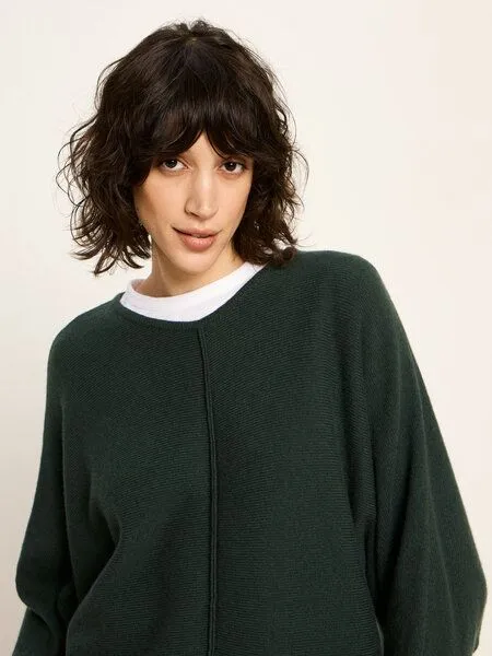 LANIUS LANIUS Fledermaus Pullover, Forest melange, – Produktbild 3 von 4