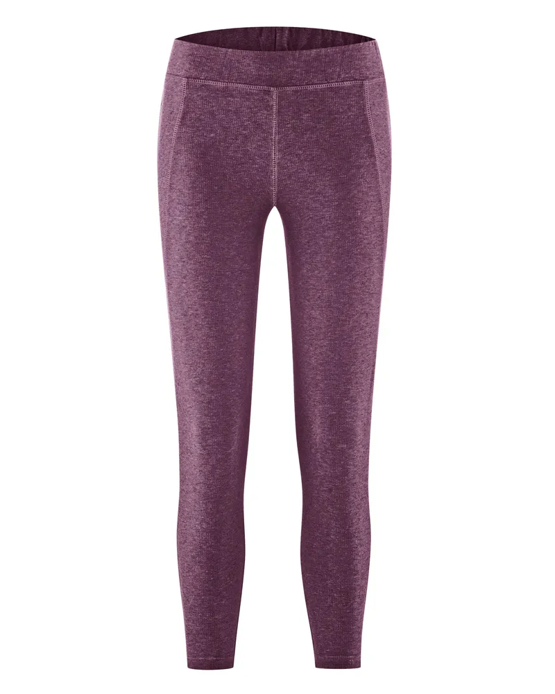 HempAge Hempage Damen vegan Yoga Leggings Meliert Lila, Violett, – Produktbild 1 von 2