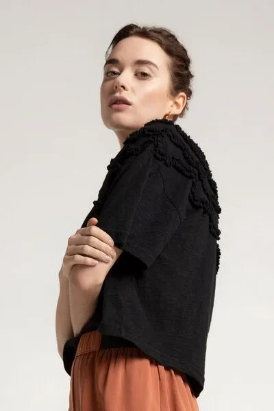 Lovjoi Lovjoi Damen T-Shirt MEXINE aus 100% Biobaumwolle, Black (schwarz), – Produktbild 3 von 4