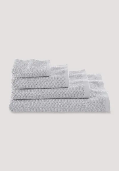 hessnatur hessnatur Frottier-Handtuch mit Reiskornstruktur aus reiner Bio-Baumwolle, Kieselgrau, – Produktbild 4 von 4