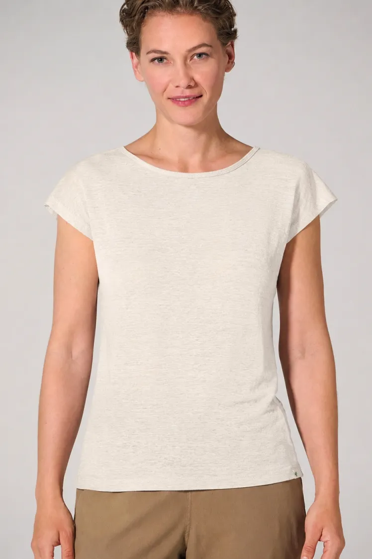 HempAge Hempage Damen vegan T-Shirt Regular Fit Naturfarben, Weiß, – Produktbild 2 von 2
