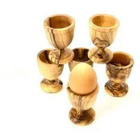 Olivenholz erleben Olivenholz erleben Eierbecher KLASSIK (6er Set) aus Olivenholz – Produktbild 1 von 1