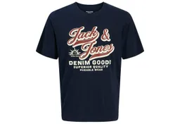 Jack & Jones Jack & Jones Rundhalsshirt Jack&Jones T-Shirt Übergröße navy großer Logoprint – Produktbild 1 von 1