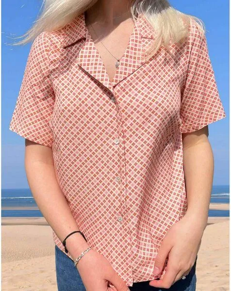 Aatise Aatise Oversize-Bluse mit kubanischem Zavi 100% EcoVero, Rosa, – Produktbild 1 von 3
