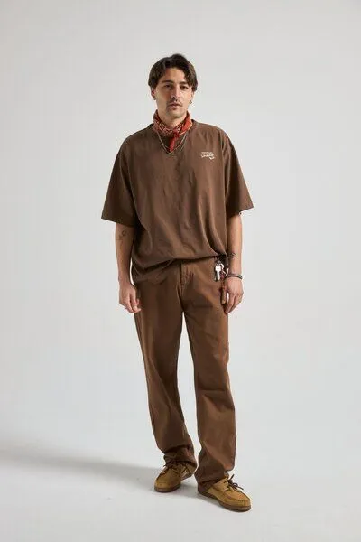 Trendsplant Trendsplant Bench Oversized T-Shirt Saddle Brown, Blau, – Produktbild 4 von 4