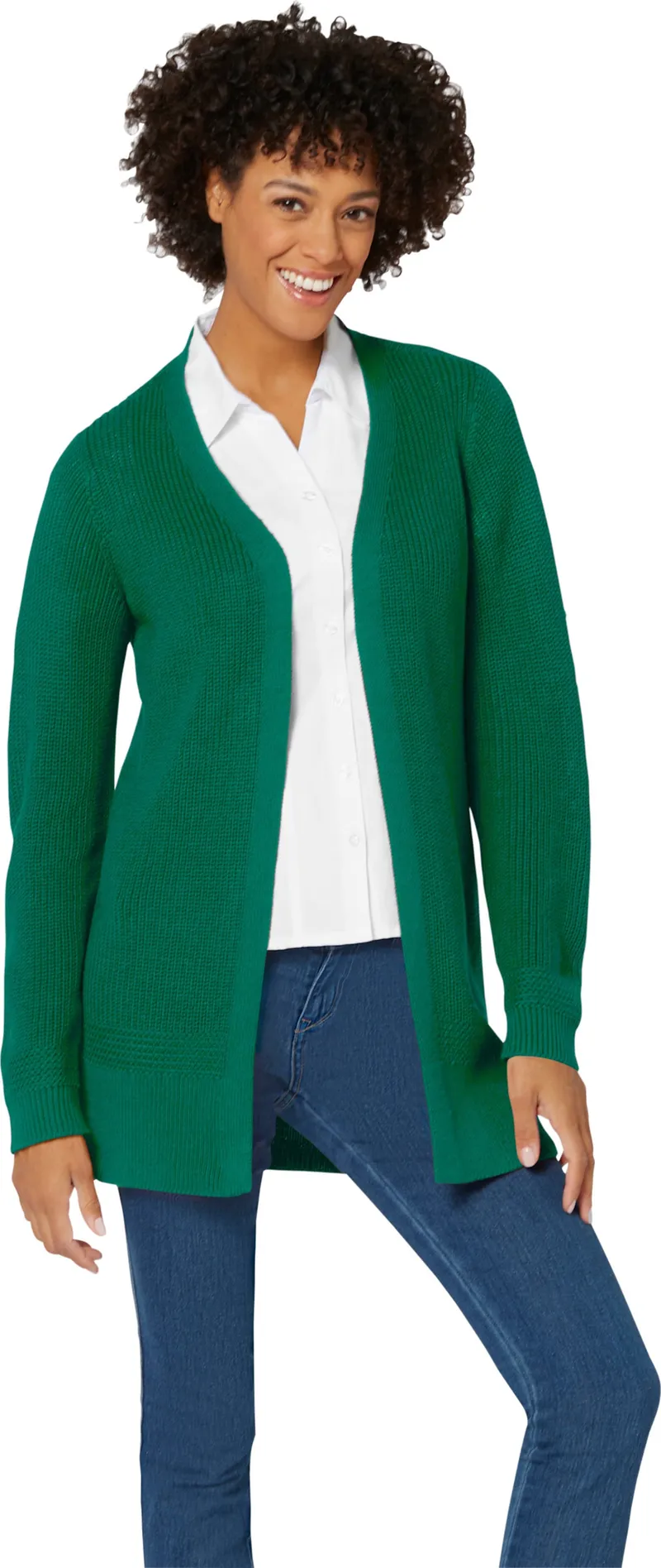 Witt Longstrickjacke, Grün, – Produktbild 2 von 2