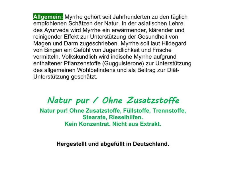 VitalLeben Guggul Indische Myrrhe reich an Guggulsteronen ohne Zusatzstoffe Kapseln, 1 er Dose à 120 St., 72 g, Art. 26810-120 – Produktbild 4 von 5