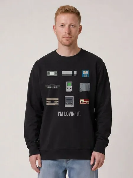 watapparel watapparel Sweatshirt Unisex Videogames, Black, – Produktbild 2 von 2
