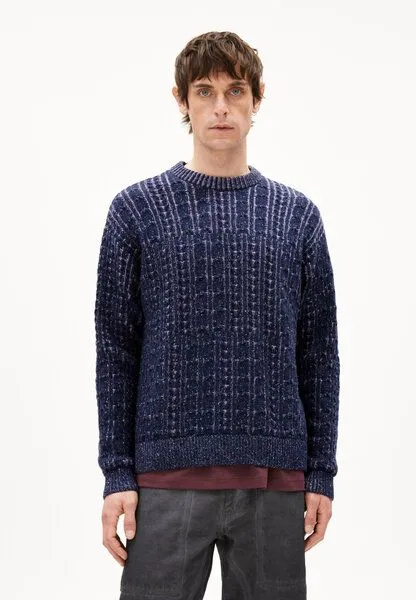 ARMEDANGELS ARMEDANGELS DAAKO Herren Pullover aus Bio-Baumwoll Mix, Night sky tweed-frozen lavender, – Produktbild 1 von 4