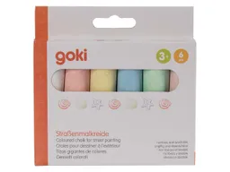 Goki 6 Straßenmalkreiden rund in einer Pappschachtel – Produktbild 1 von 1