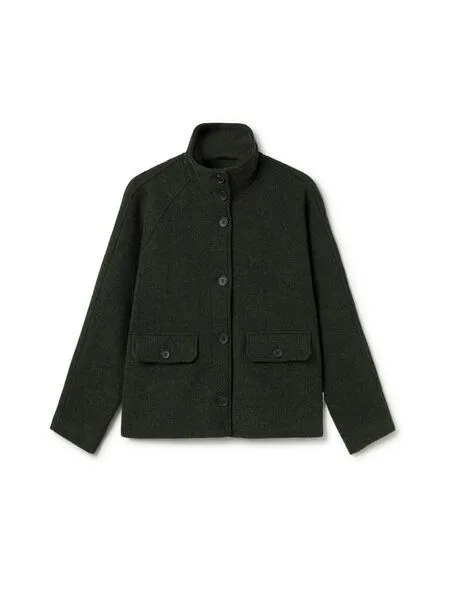 TWOTHIRDS TWOTHIRDS Jacke aus Shetlandwolle Koldewey, Dark green, – Produktbild 1 von 3
