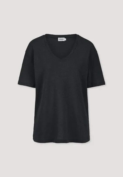 hessnatur hessnatur T-Shirt Oversize aus Leinen und Bio-Baumwolle, Schwarz, – Produktbild 5 von 5