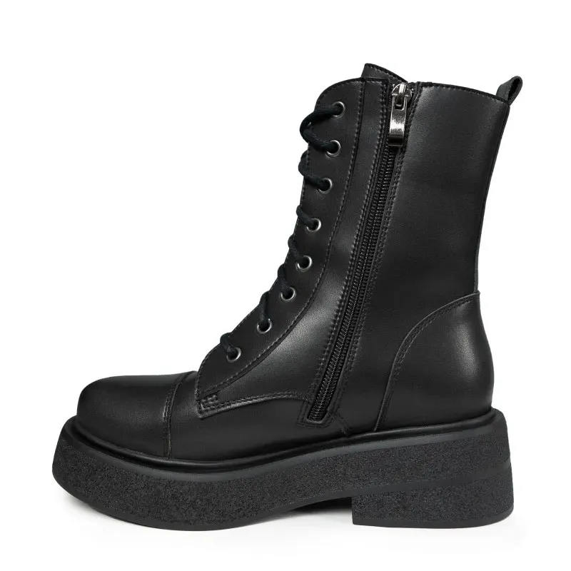 Altercore Altercore Damen vegan Stiefel Levant, Schwarz, – Produktbild 3 von 3